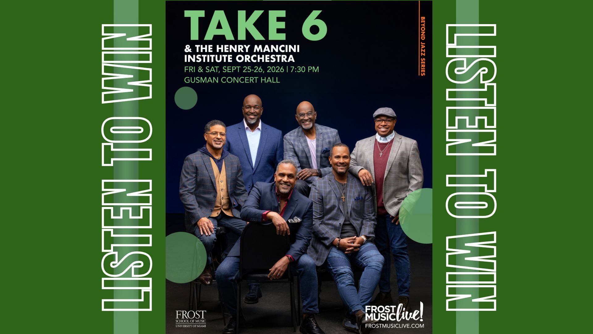Win tickets to see 10-time GRAMMY winners Take 6 at UM Gusman Concert Hall