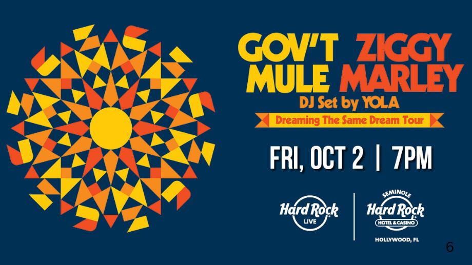 Win tickets to see Ziggy Marley and Gov’t Mule at Hard Rock Live
